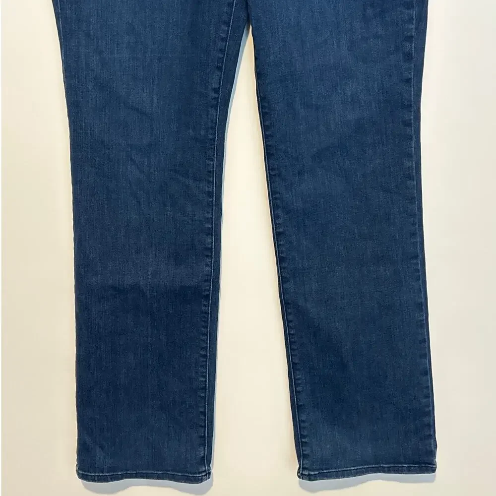 NYDJ Marilyn Straight Leg Jeans Lift Tuck Technology Blue Denim Stretch Sz 14